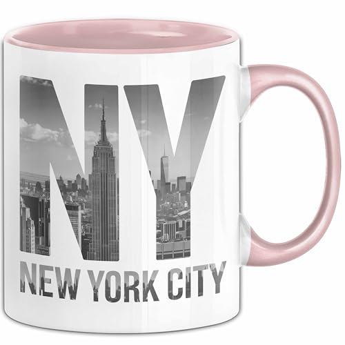 New York City USA Tasse Geschenk Lustige Geschenkidee Spruch (Rosa)
