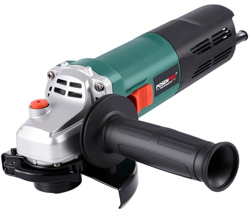 POSENPRO 1200W Angle Grinder 125 mm, Corded Cut Off Tool Grinder | Variable Speed 3000-12000 RPM, Professional Angle Grinder for Cutting, Grinding & Polishing
