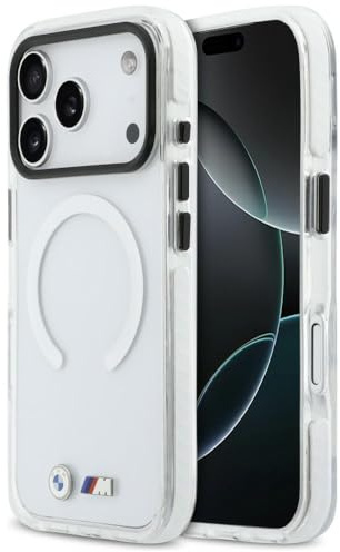 CG MOBILE BMW M IML Stoßfeste Metalllogo kompatibel mit MagSafe Hülle für iPhone 17 Pro (Transparent)