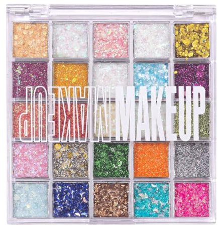 GXGM 25 colori palette di ombretti glitter, ombretto glitter occhi, palette trucco per viso e corpo, gel ombretto gli tter, set trucco per carnevale festa