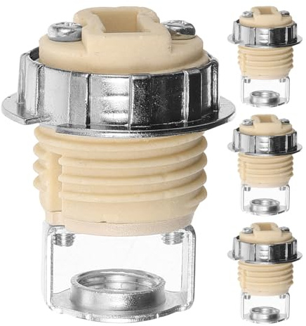 Cabilock Lot de 4 Douilles G9 en Céramique et Métal, Filetage Complet M10, Support D’ampoule pour Plafonnier, Isolation Renforcée