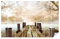 GRAZDesign Fliesenaufkleber Bad Klebefliesen See Steg Natur Braun Fliesenbild selbstklebend - 20x25cm / Bild: 135x90cm (BxH)