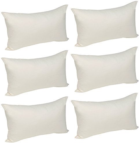 WOLTU® 6X Kissenbezug Kissenhülle 100% Baumwolle mit Reissverschluss, 6er Set Sofakissen Dekokissen Kopfkissen Hülle Bezüge Bezug, 30x50 cm, Crème