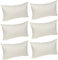 WOLTU® 6X Kissenbezug Kissenhülle 100% Baumwolle mit Reissverschluss, 6er Set Sofakissen Dekokissen Kopfkissen Hülle Bezüge Bezug, 30x50 cm, Crème