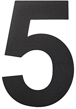 nanlyiau Numeri civici Nero 6in/15.3cm Numero Numero di acciaio Numero civico esterno di acciaio in Solido Acciaio Inossidabile 304,Aspetto Fluttuante (black 6in5)