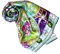 Lorenzo Cana - Luxustuch Seidentuch Tuch XL Satin Seidensatin Schal 110 x 110 cm reine Seide aufwändig mehrfarbig bedruckt bunt 8904477