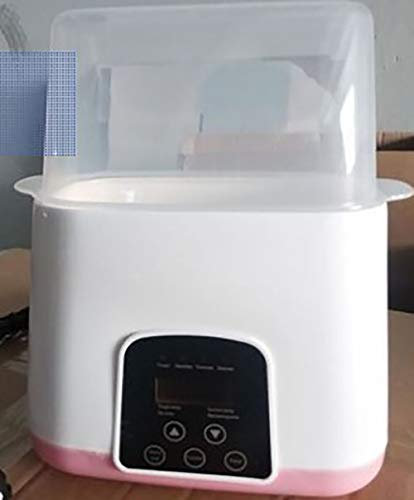 Baby Bottle Sterilizer 2 in 1 Baby Bottle Heater Steam Sterilizer with Quick Defrosting LCD Display Baby Food Heater Warm Function Space for 2 Bottles of Breast Milk Or Baby Milk