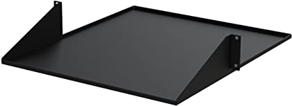 StarTech.com 2U 19 2-Post Network Rack Cabinet Shelf - 20in Deep Center Mount Cantilever Tray Rackmount Shelf for AV/Data Equipment Enclosure w/Cage Nuts & Screws 75lb Weight Capacity (CABSHF2POST2)
