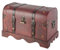 Bingo-Shop Schatztruhe Schatzkiste Holz 40 x 27 x 23,5cm Mit Deckel Verschluss Piratenkiste Geschenk-Box Verschließbar Aufbewahrungsbox Holztruhe Geldtruhe Vintage-Look