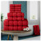 FAIRWAYUK Handtuch-Set für Badezimmer, ultraweich, hochwertig, wasserabsorbierend, Geschenksets, 100 % ägyptische Baumwolle, 4 x Gesicht, 2 x Hand, 2 x Badetücher, 8-teilig, Rot
