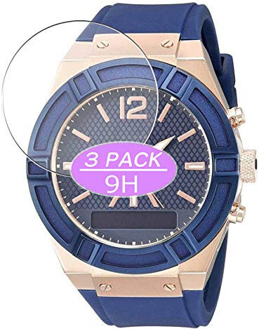 Vaxson Lot de 3 films protecteurs d'écran en verre trempé, compatible avec montre connectée Guess Connect 45 mm, film protecteur 9H