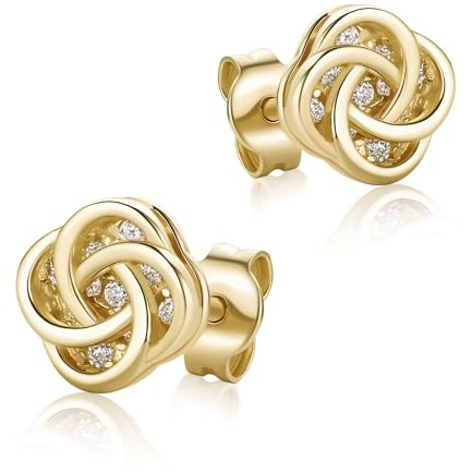 PRINS JEWELS Blumen Ohrstecker 14 Karat 585 Gelbgold flach | Kleine flache Blumen Ohrstecker aus echtem 14 Karat 585 Gelbgold, in Italien gefertigt und mit dem Feingehalt 585 punziert.