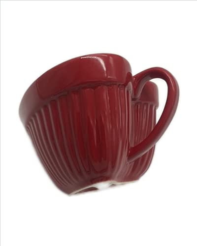 Blanc Mariclo Mug cœur en porcelaine X6 Rouge