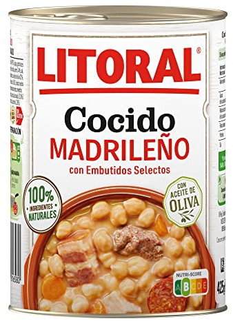 LITORAL Cocido Madrileño - Plato Preparado Sin Gluten - 425g