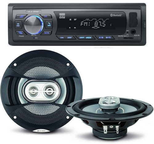 Pack sono voiture Auto Radio NewOne AR375BT 120 Watts + 2 haut parleurs 16,5cm 120W