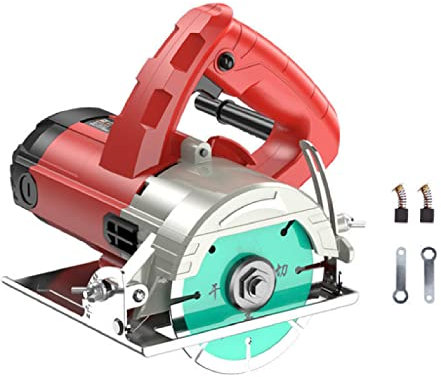 GQYYS 1800W Electric Mini Circular Saw, 13000RPM Corded Circular Saw with 4 Circular Saw Blade, 0-45 Degree Bevel Range, Rubber Handle, Ideal for Woods, Tile, Soft Metal Cuts