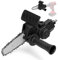 Gabey 4 Inch Electric Drill Modified To Electric Chainsaw Tool Attachment Electric Chainsaws Accessory Practical Modification Tool Set Woodworking Tool, Black