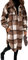 YMING Femmes Chemise Lâche Flanelle Vestes Classique Vintage Chemises À Carreaux Long Bouton Poche Rabattu Café L