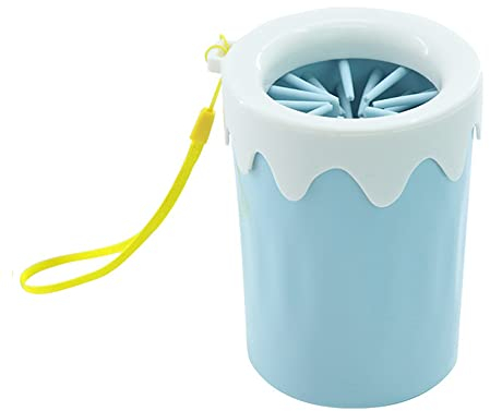ACSUZ Hunde Katzenfuß Waschmaschine Tragbare Haustiere Pfoten Reiniger Tasse Welpe Kätzchen Schmutzige Pfote Schnell Putzen Tassen,Light Blue