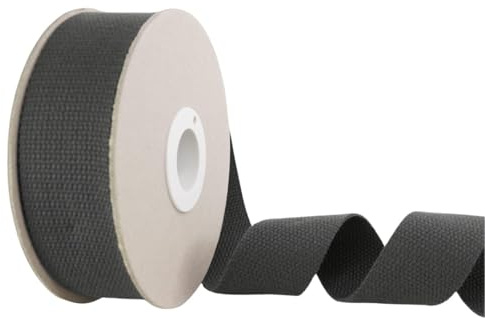 Trimz Cotton Webbing – Charcoal – 30mm x 5m