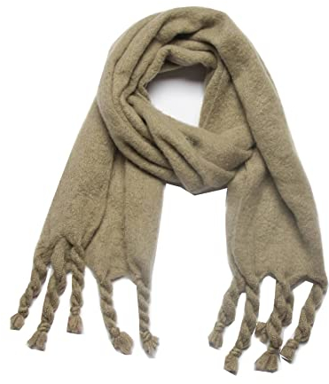 Stfery Polyester Schal Grün, Damenschaltücher Scarf Kreis-Garn-Schal Halstuch 210x45CM Winter Weich Warm