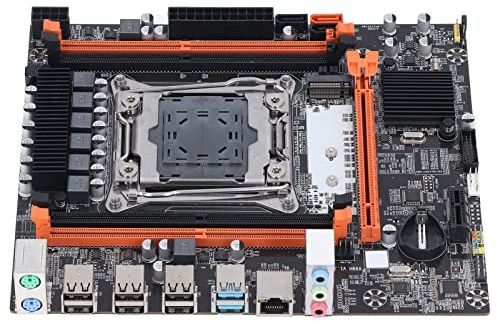 Placa Base X99H para CPU E5 V3/V4 I7 58XX 68XX Series, LGA2011 3 4 × DDR4 Dimms 128G PC Placa Base, Interfaz SATA, Todo Condensadores Sólidos, Rendimiento Estable para Escritorio