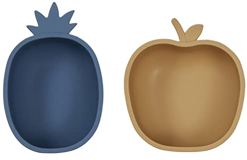 OYOY Mini – Set von 2 – Ananas & Apfel Snackschalen (M107408)