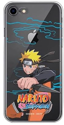 Schutzhülle für iPhone 7, iPhone 8, iPhone SE, iPhone SE 2022, offizielles Naruto, Shippuden zum Schutz Ihres Handys, transparent, flexibel, mit offizieller Lizenz