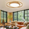 GHiycotdl Led Deckenleuchte Holz,52cm 2 Runde Ringe Deckenlampe,Modern Dimmbar Mit Fernbedienung Lampe FüR Schlafzimmer, Wohnzimmer, KüChe, Esszimmer, Korridor, Zuhause, BüRo, Kinder