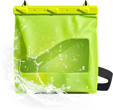LAQ DESiGN STAYDRY Wasserdichte Tasche Trockentasche mit Schultergurt zum Schwimmen, Bootfahren, Reisen, Schnorcheln, Kajakfahren, Angeln, Tauchen, Wandern, Camping, groß (Grün)