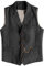 Tuikayoo Herren Western Herringbone Tweed Anzug Weste Wolle Slim Fit Weste (Schwarz,3XL)