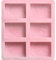 NPEX Silikon Seifenform – 6 Hohlräume – Silikonformen für Seife – Silikonform rechteckig für handmade Seife, DIY Formen, Kuchen, Backen, Schokolade