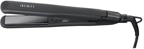 Melissa Infinity 16650115 Glätteisen - Keramikbeschichtung - PTC-Technologie - LED Anzeige - Schlaufe zum Aufhängen - 37 Watt - schwarz