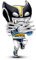 PANDORA Moments Marvel Wolverine Charm aus Sterling Silber, Kompatibel Moments Armbändern, 793359C01