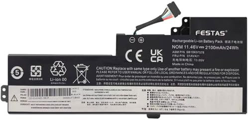 FESTAS 11,46 V 24 Wh 01AV420 01AV421 01AV489 Akku kompatibel mit Lenovo ThinkPad T470 T480 A475 A485 A285 Series SB10K97578 SB10K97577 Laptop