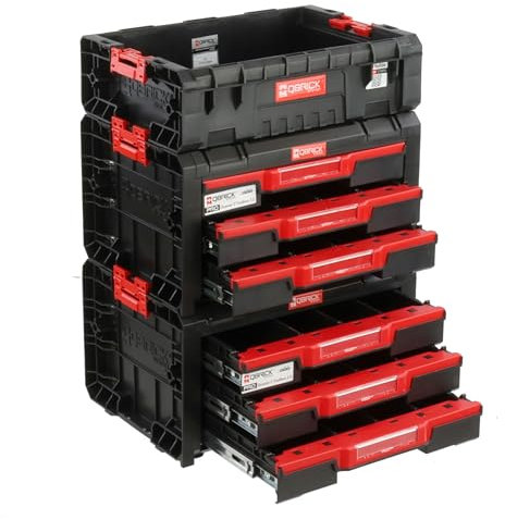 Set bestehend aus 2 x Dreifach-Werkzeugschublade + Box H 62 cm, modulares Set, Garage Werkstatt PRO