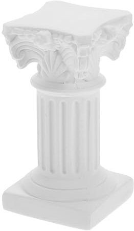 Cabilock Roman Column Model Dollhouse Roman Column Roman Statue Flowers Vase Greek Columns Statue Roman Column Vase Planter Decorative Roman Columns Roman Pillars Greek Statues White Resin