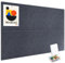 Large Kork-Bulletin Board für Wand 90x60cm, 6 Pack Filz-Wandfliesen mit 50 Pushpins, 30 sichere abnehmbare Klebetabs, dekorative Pinnwand Tack Board für Büro Haus Schule