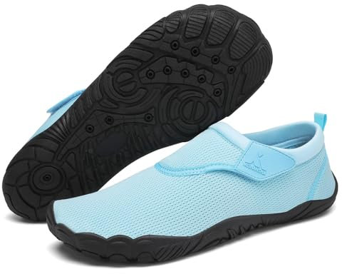 Mishansha Herren Damen Badeschuhe Atmungsaktiv Schnell Trocknend Aquaschuhe Unisex Sommer Wasserschuhe für Outdoor Sports, Türkis 39 EU