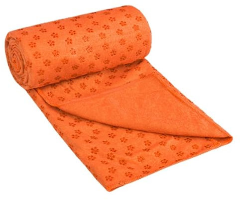ZFIHAV Yoga Handtuch Yogamatten-Abdeckung, Handtuch, rutschfest, schweißabsorbierend, solide, faltbar, tragbar, for Pilates, Übungen, Sport, Reisen, Fitness, Decke Für Yoga(Orange)