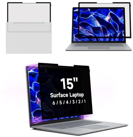 BROPGOD Privacy Screen for Surface Laptop 6/5/4/3-15 Inch, Removable Computer Screen Anti-Spy Filter Shield for Microsoft Surface Laptop 15in
