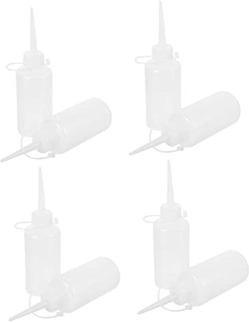 TEHAUX 1 Satz Nähmaschinenöler Dosieren Haarschneideöl Durchsichtige Leimflaschen Motoröl Ölbehälter Oil Container Ölspenderflasche Behälter Für Flüssigen Klebstoff Plastik Weiß 8 Stück
