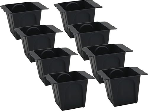 MC-Trend Fioriera per pallet, fioriera per pallet europeo, vaso da balcone in plastica, design ondulato (antracite piccolo 8X)