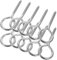 Cabilock 10pcs Heavy Duty Metal Screw Stainless Steel Ring for Secure Hanging of Lights Curtains Planters Chains for Indoor Outdoor Use