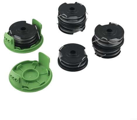 Zilimontt 29187 Trimmer Spool And 1.65mm 4.8m Dual Cord, Pack Of 3, For Greenworks 40V Lawn Trimmers G40LT, G40LTK2 And G40LTK2x