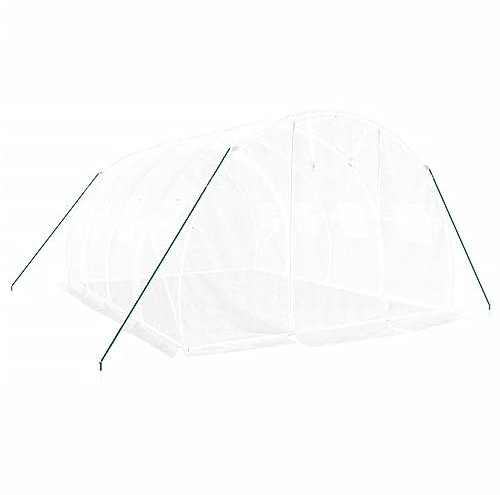 Festnight Serra con Telaio in Acciaio, Serra da Giardino, Serra da Balcone, Serra Orto, Serra Tunnel, Bianco 12 m² 4x3x2 m