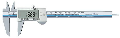 CVNIMV Calibrador Vernier Digital electrónico de Pantalla Grande, 0-150 mm, 200 mm y 300 mm, minicalibrador de Acero Inoxidable (Plateado, 200 mm)