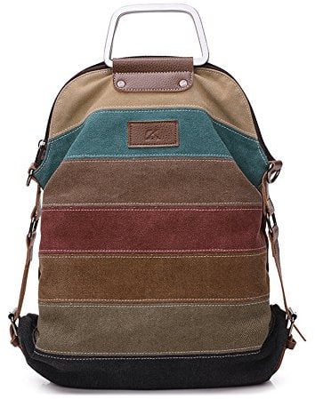 La Desire Mujeres Vintage Mochila Escolar Daypacks damas mochila casual bolso bolsos mochila Para el trabajo escolar vacaciones viajes senderismo camping actividades (Retro)