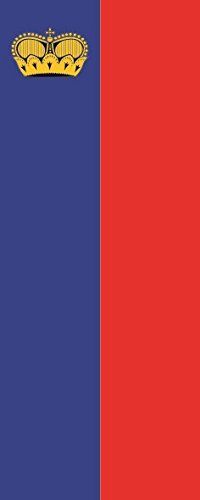 U24 Fahne Flagge Liechtenstein im Hochformat Premiumqualität 150 x 400 cm
