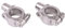 2x Universal 7/8(22mm) Motorrad Lenkerhalterung Spiegel Halterungen Lenkerhalter Befestigungs Klemmen Silber